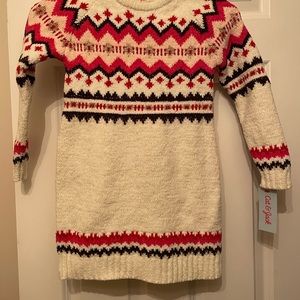 Girls long sleeve sweater dress